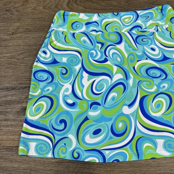 IBKUL Emma Turquoise Multicolor Geometric Print Skort UPF 50 Skirt Size S - Picture 9 of 11